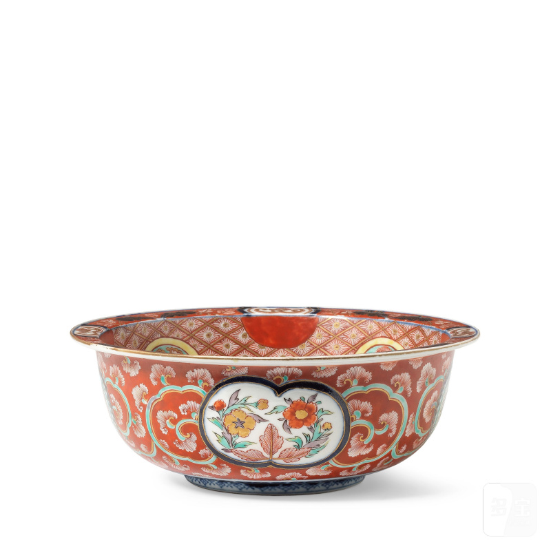 江戶時代 約一七零零年 有田燒龍鳳紋盌 | AN ARITA 'DRAGON AND PHOENIX' BOWL - 图4